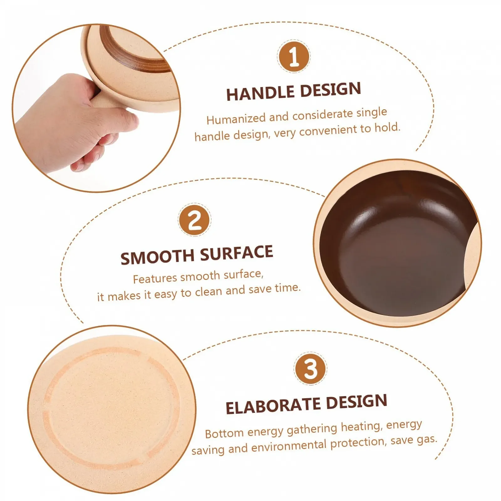 Керамический горшок Cabilock небольшой с крышкой, для 1 человека, термостойкий, без запаха, фото №5