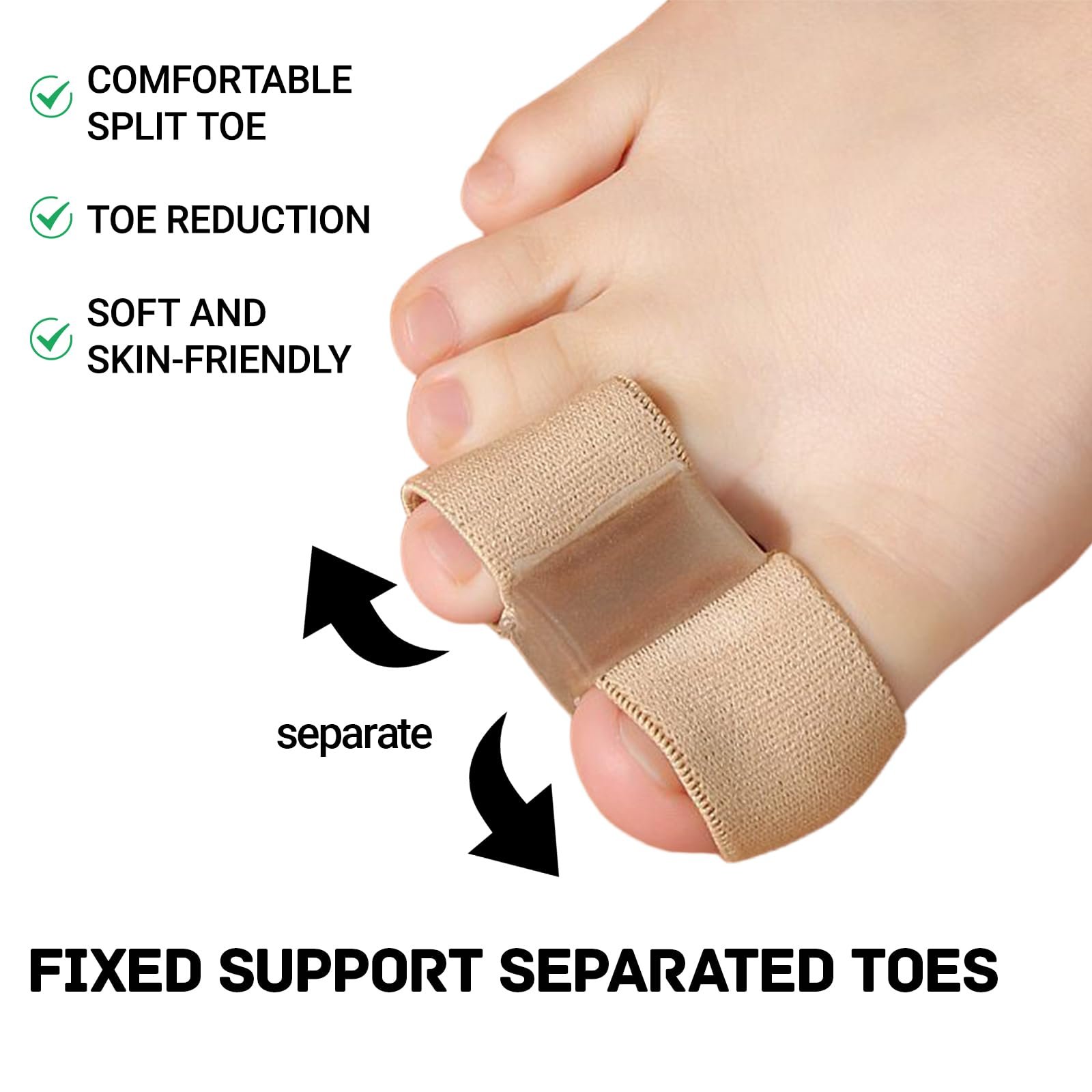 Роздільник для пальців ніг (6 шт.) Hallux Valgus, знеболення при молоткоподібних пальцях, фото №4