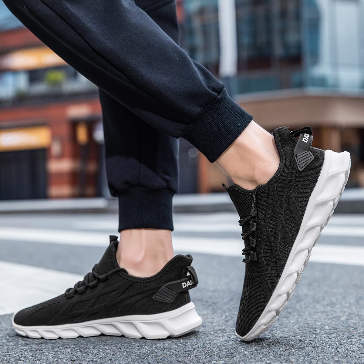 Кросівки Linenghs Чорний з білим, фото №6 Кросівки Linenghs Чорний з білим, фото №6