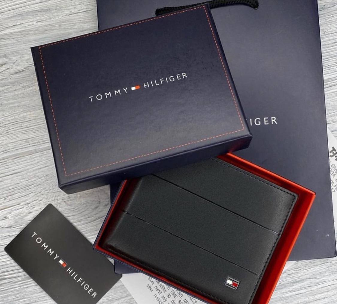 Шкіряний гаманець портмоне на подарунок чоловікові Tommy Hilfiger, фото №2