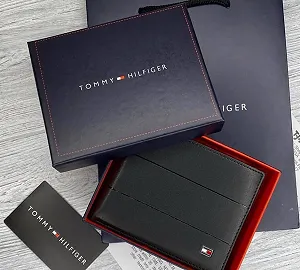 Шкіряний гаманець портмоне на подарунок чоловікові Tommy Hilfiger synthetic.ua - Фото 1