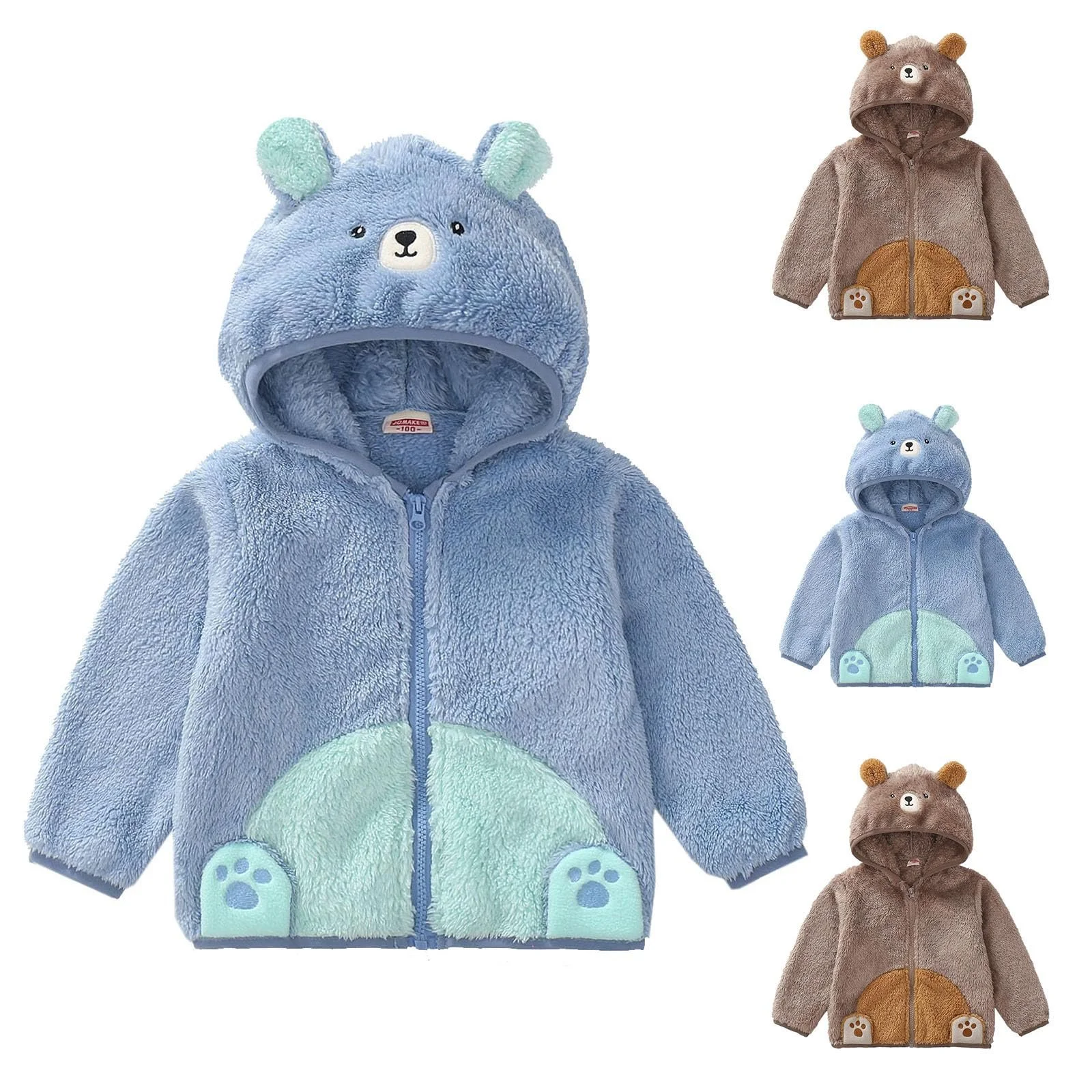 Куртка Teddy NZYIHAO Флісова Куртка для Дівчат, М’яка Пухнаста, фото №2