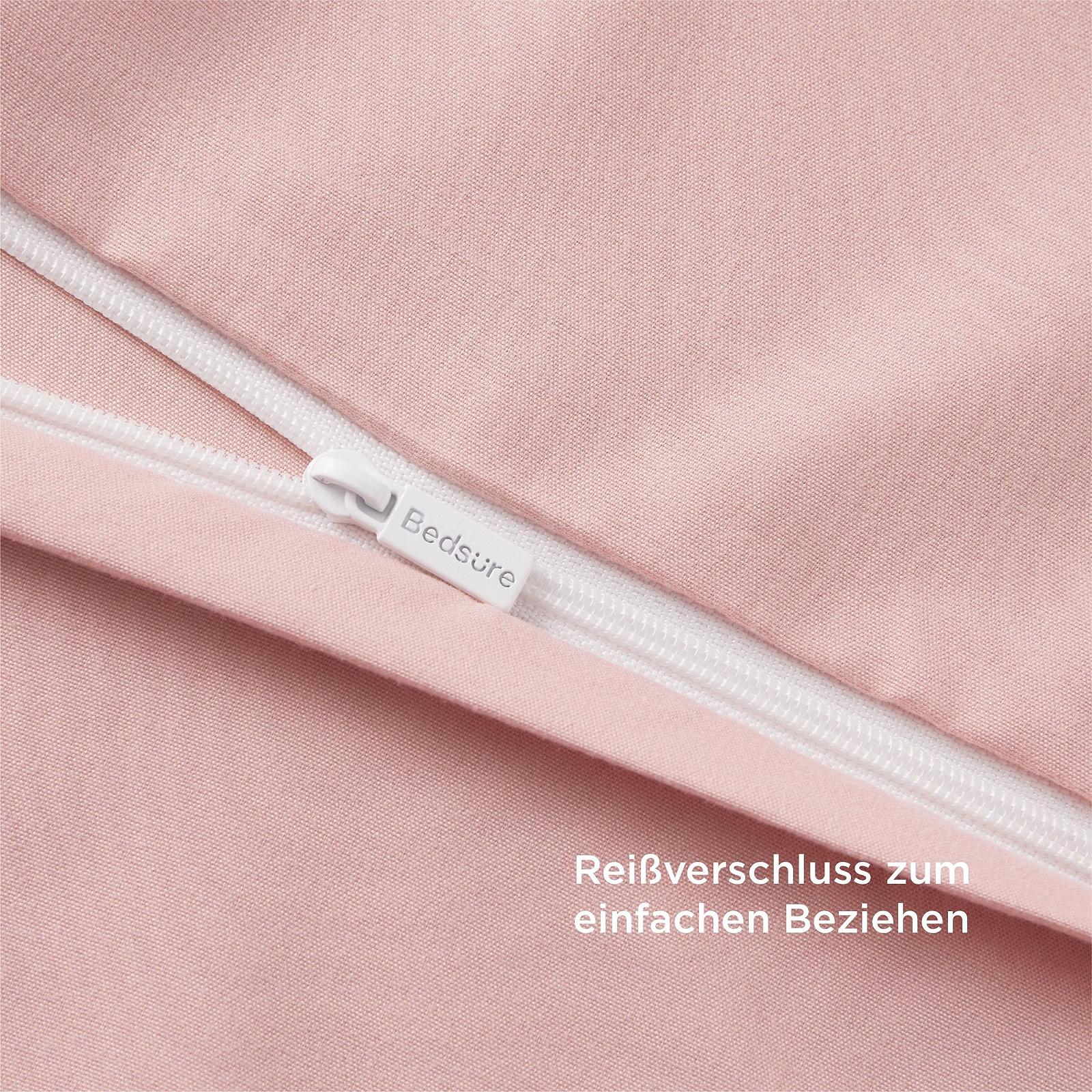 Постільна білизна BEDSURE 155 x 220 см, 3 предмети, блідо-рожевий, фото №5
