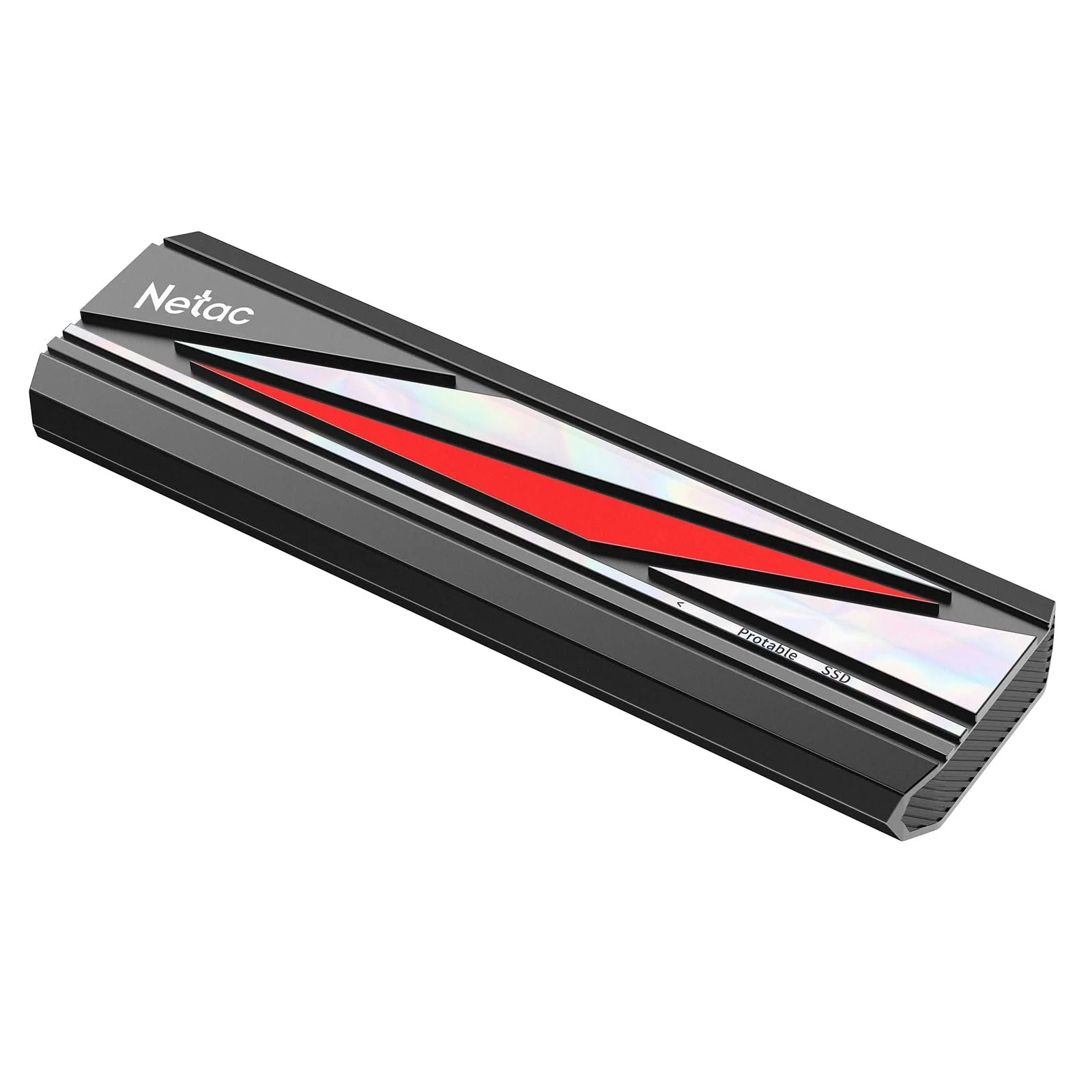 Зовнішній SSD Netac 512GB USB 3.2 Gen2X2 2000 MB/s Чорний/Червоний/Сріблястий, фото №1