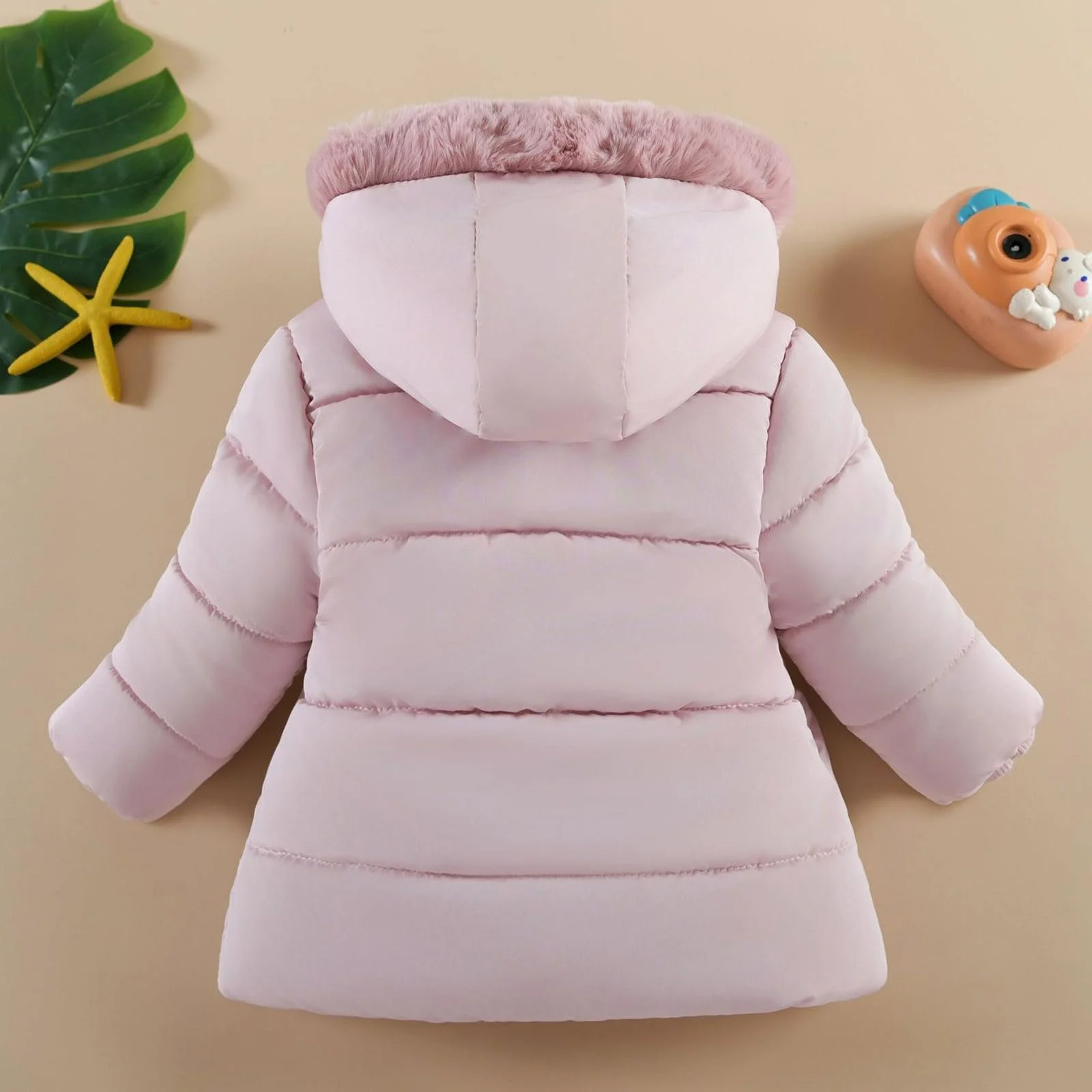 Зимове пальто для дівчат з капюшоном Generisch, тепла пухова куртка, фото №2