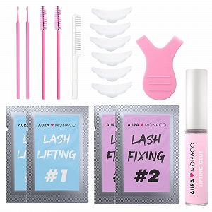 Набір AURA Monaco Eyelash Lifting Set для підняття вій у домашніх умовах з клеєм та лосьйонами для підняття вій - Фото 1