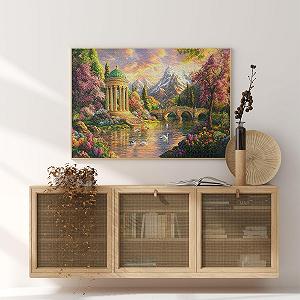 Пазл Yunlus Peaceful Enchanting Garden 1000 елементів 70 х 50 см складний synthetic.ua - Фото 1