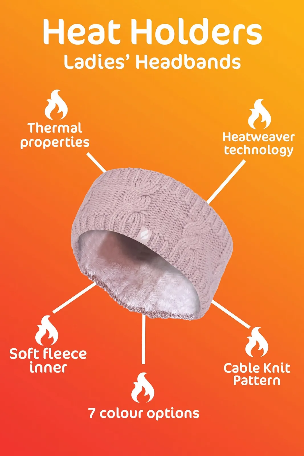 Пов'язка на голову Heat Holders Трикотажна Термо Зимова, фото №6