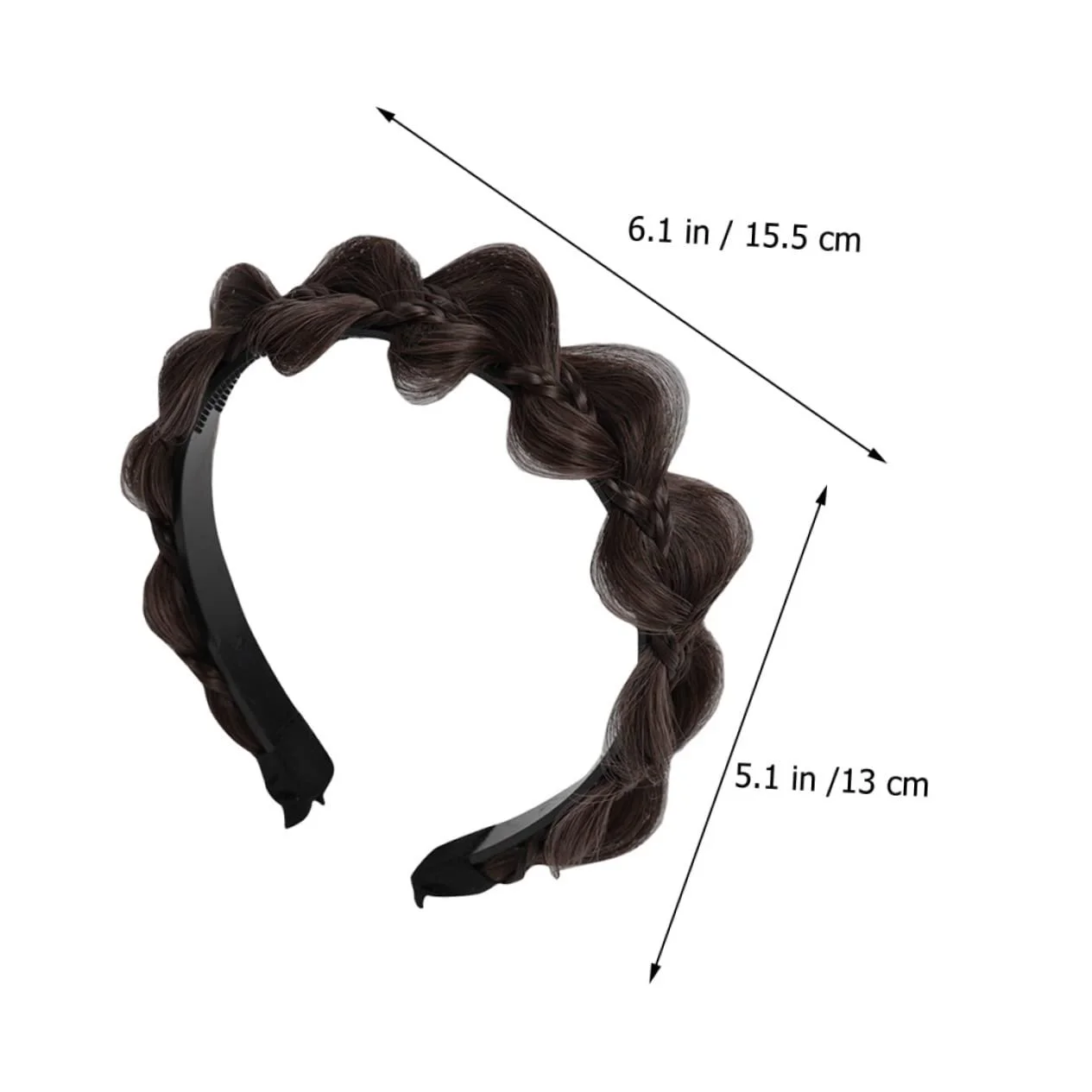 Обруч для волосся Плетінка FRCOLOR Ялинка Чорний, фото №6 Обруч для волосся Плетінка FRCOLOR Ялинка Чорний, фото №6