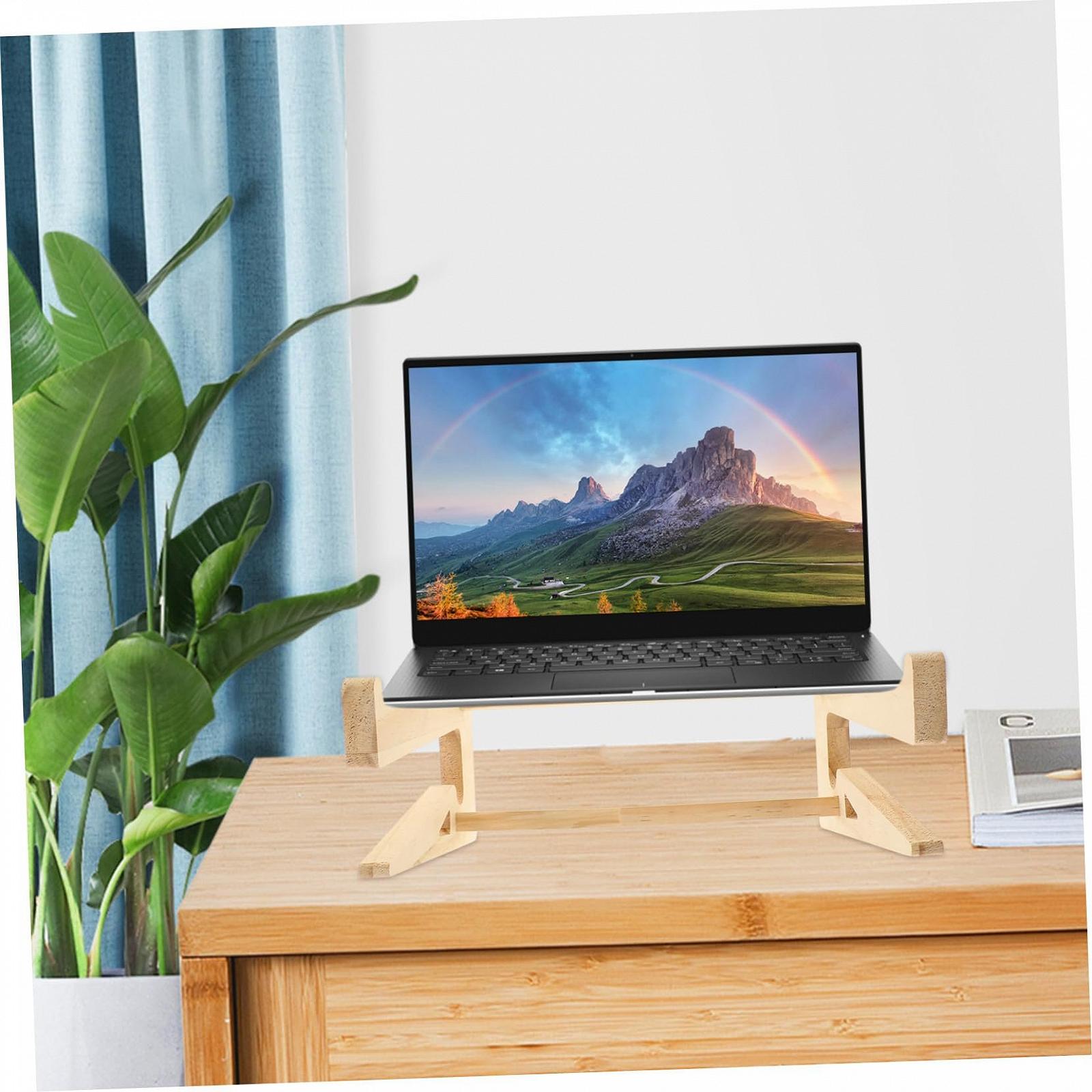 Підставка для ноутбука Sewroro, ергономічна, дерев'яна, портативна, для столу, фото №3