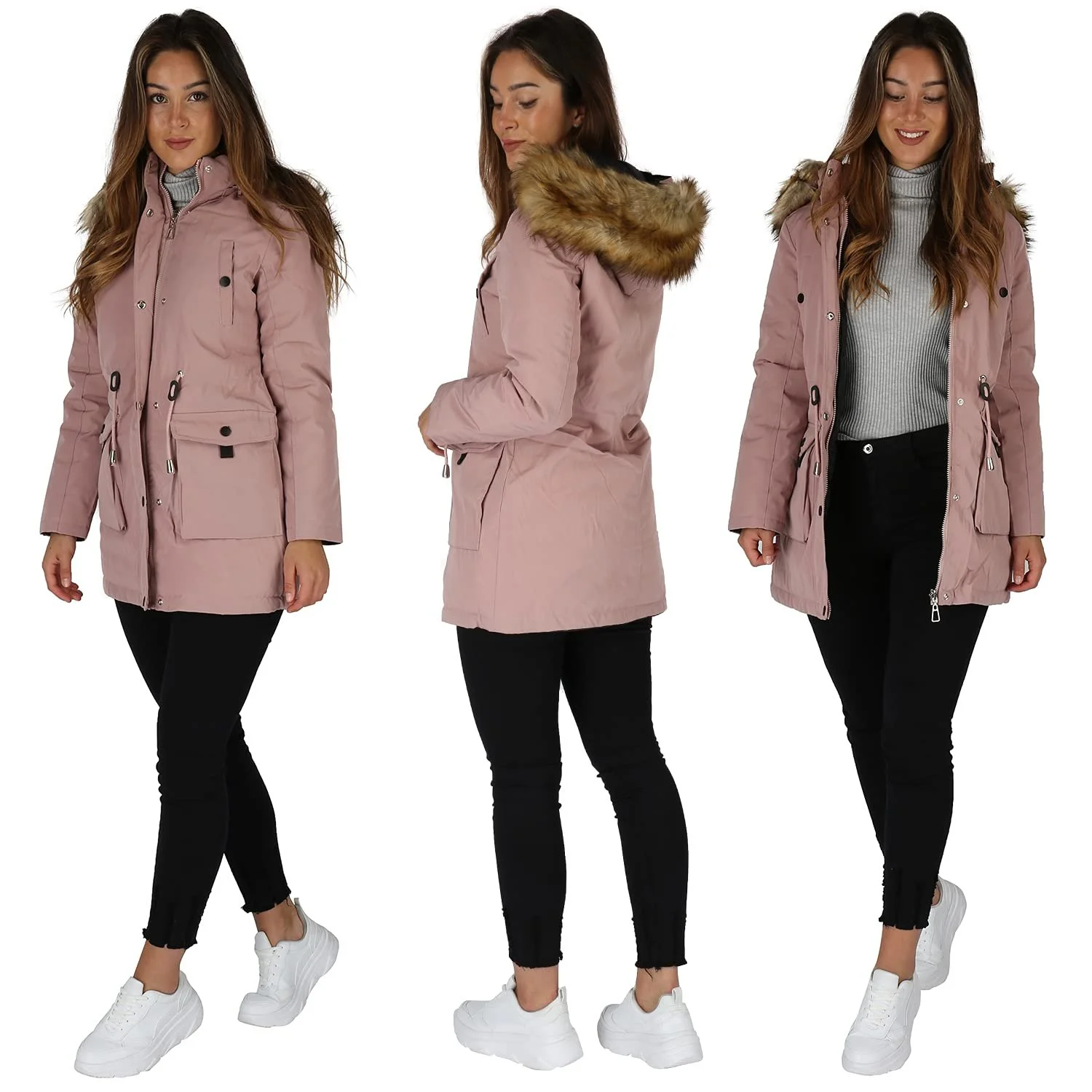 Женская зимняя куртка Van Hill с капюшоном из искусственного меха, фото №6