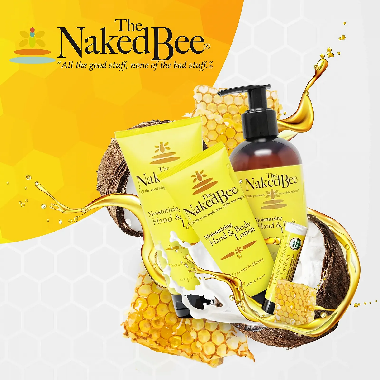 Лосьйон для рук і тіла The Naked Bee Coconut & Honey 200 мл, фото №5