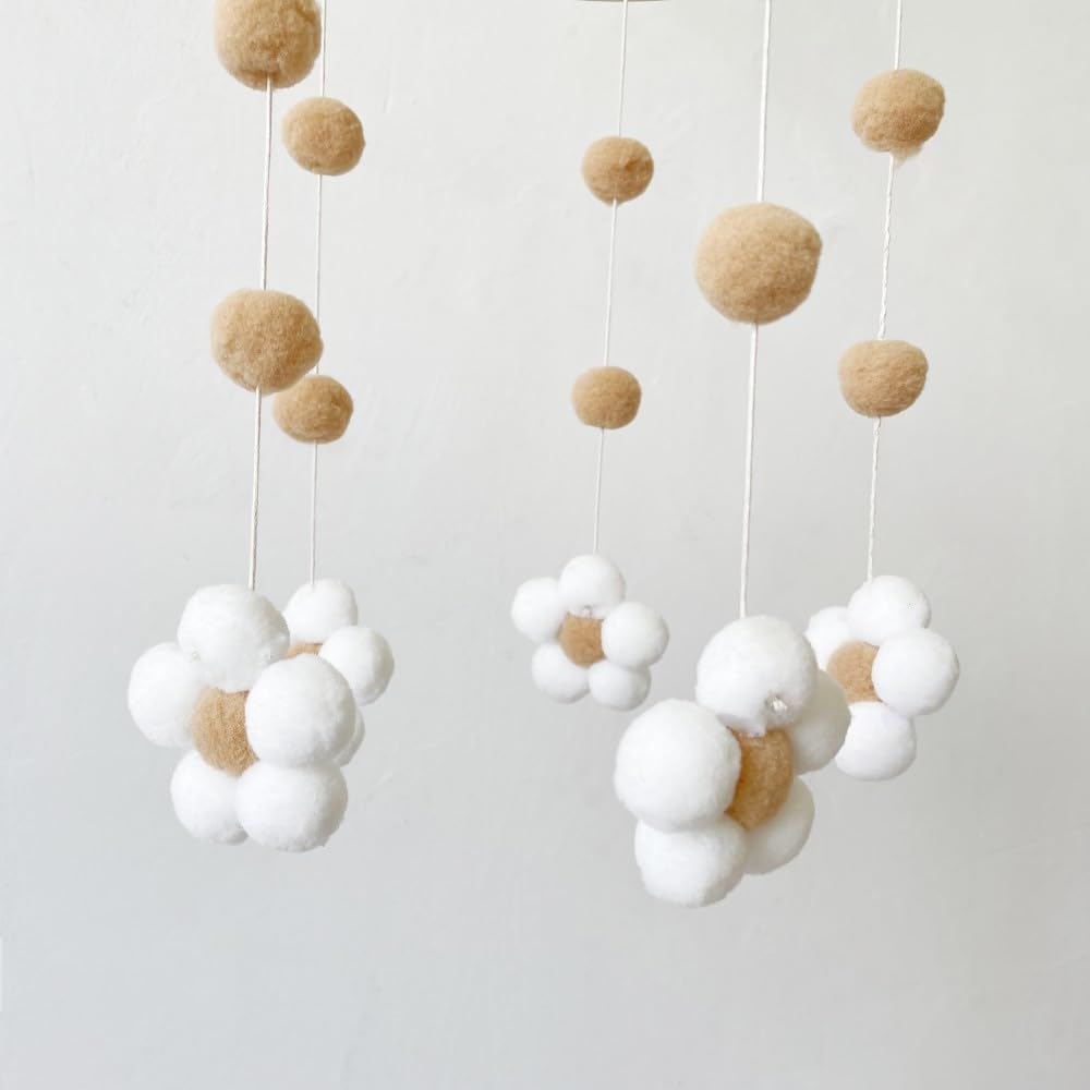 Подвеска Herfair Flowers Ветряные колокольчики для младенцев Бежевая, фото №4 Подвеска Herfair Flowers Ветряные колокольчики для младенцев Бежевая, фото №4