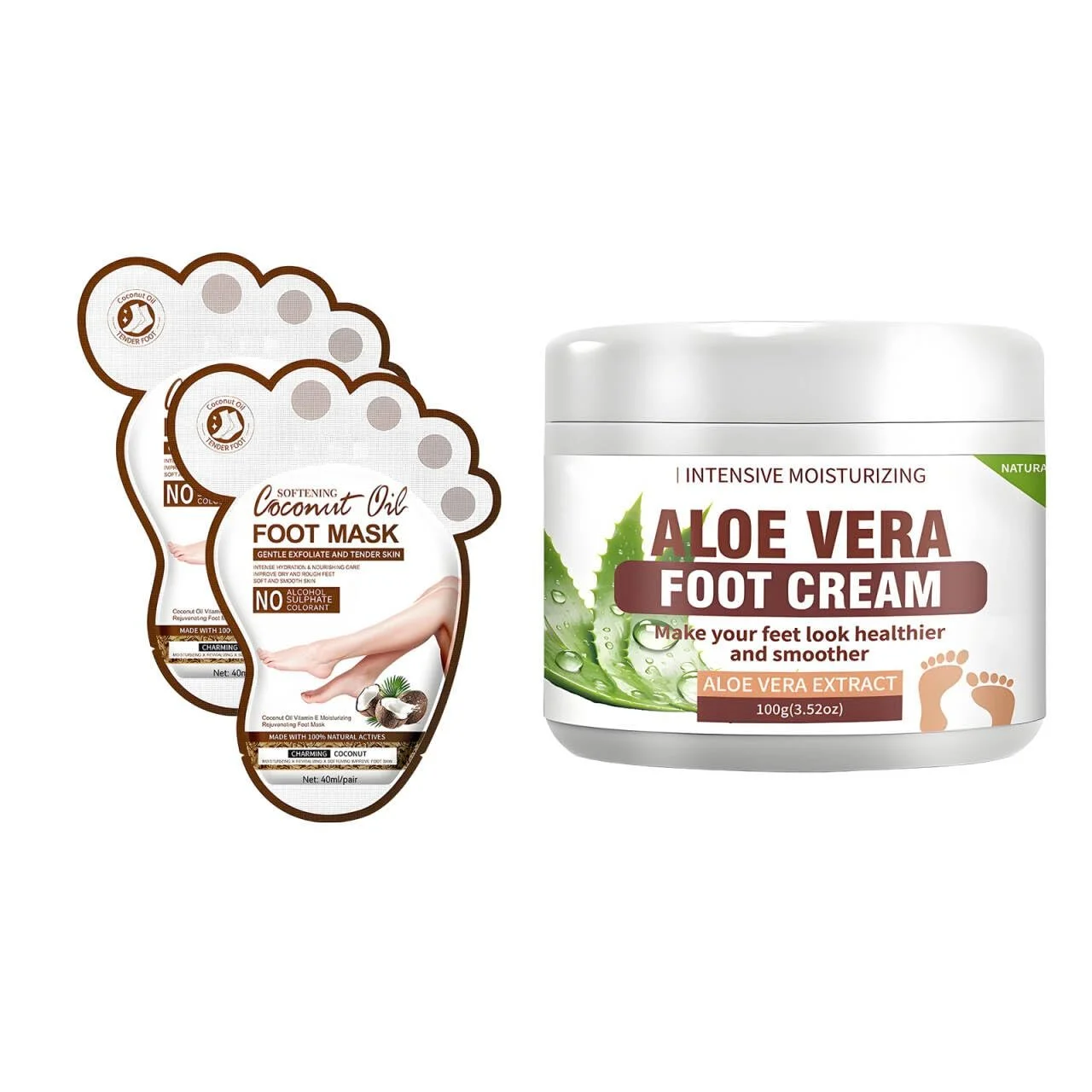 Крем и маска для ног Rich Nourish and Moisturize для восстановления потрескавшейся кожи для всех типов кожи, фото №1