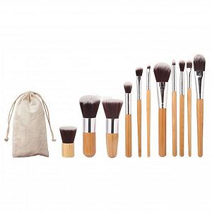 Набор кистей для макияжа Verdant Touch, 11 шт. с тканевым мешком synthetic.ua - Фото 1