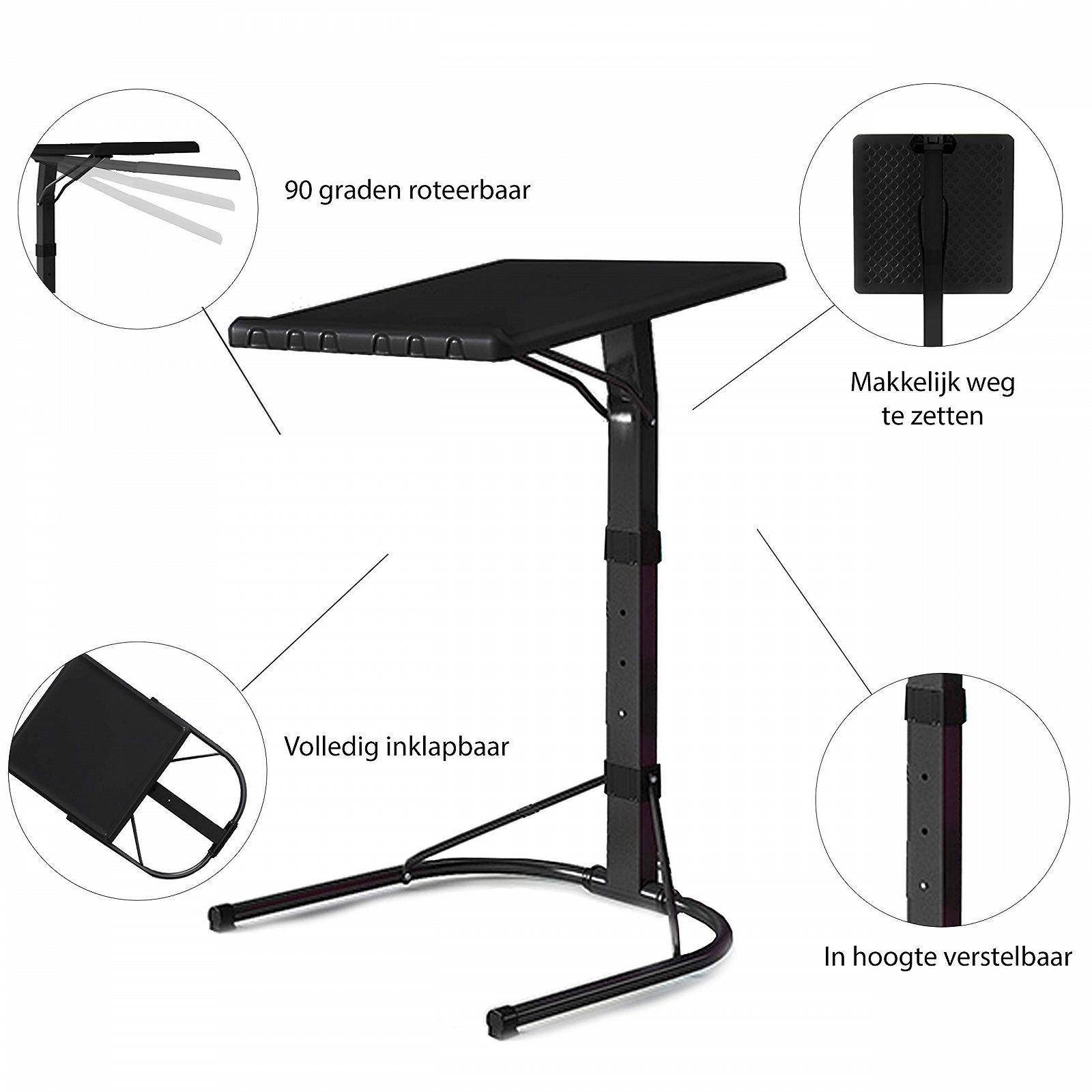 Столик для ноутбука QUVIO Регулируемый по высоте Черный, фото №7