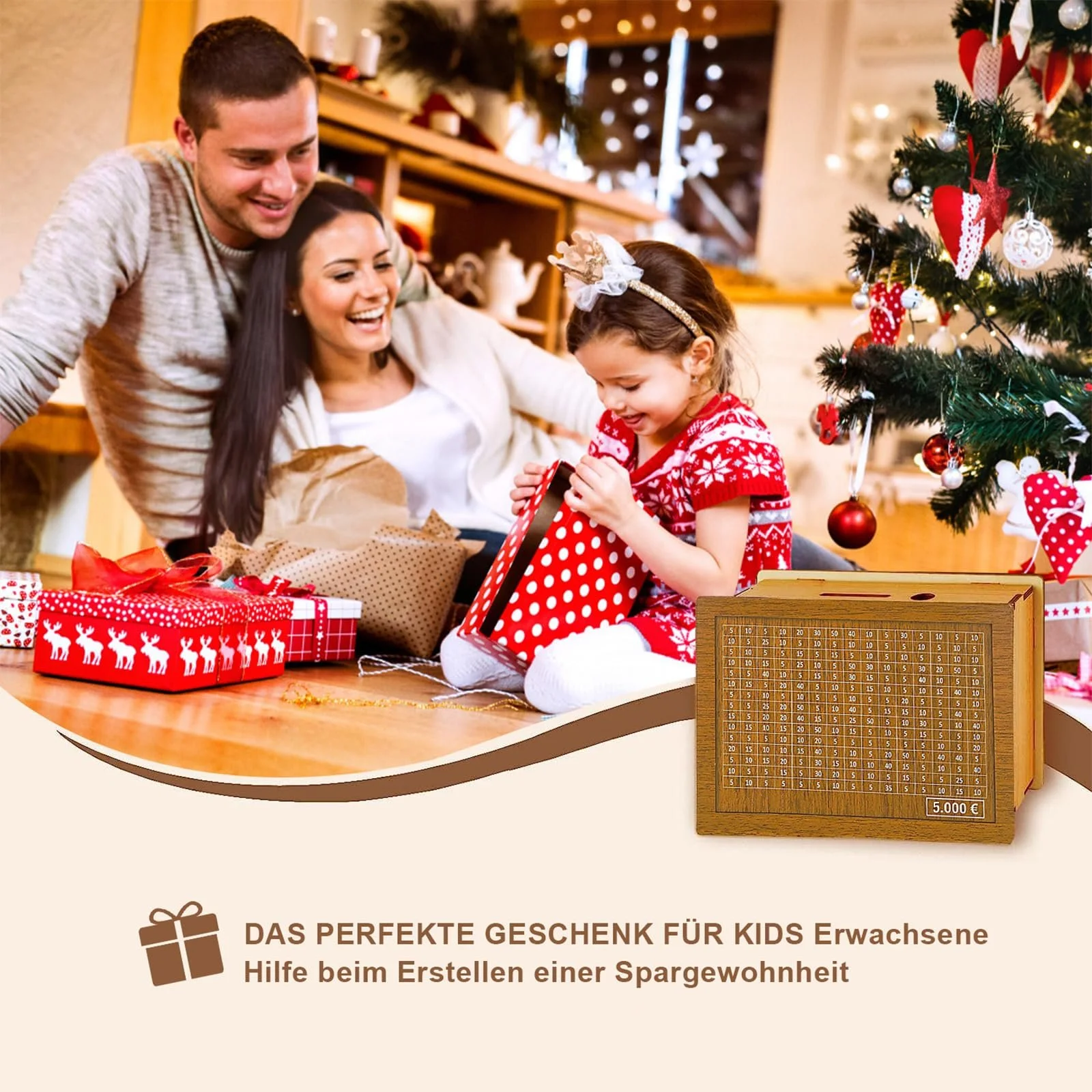 Скарбничка з лічильником 5000 євро, з акриловою пластиною, фото №5