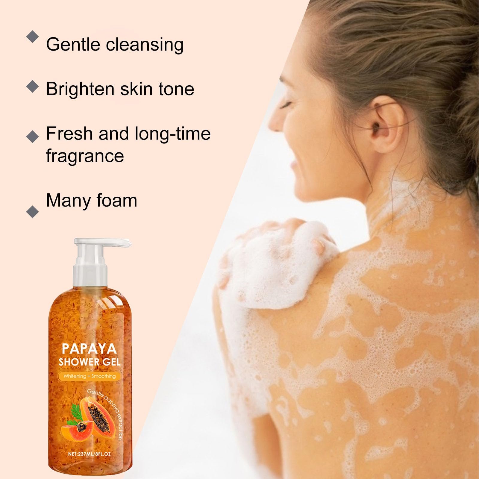 Гель для душу Papaya Відлущувальний та Очисний 2 шт, фото №7