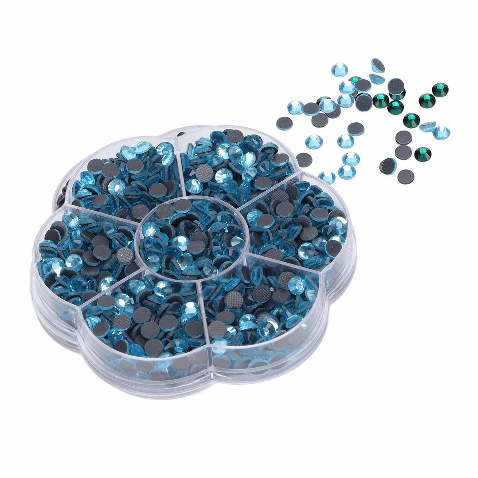 Стрази Скло 1000 шт Морський Блакитний для нігтів DIY декоративні, фото №6