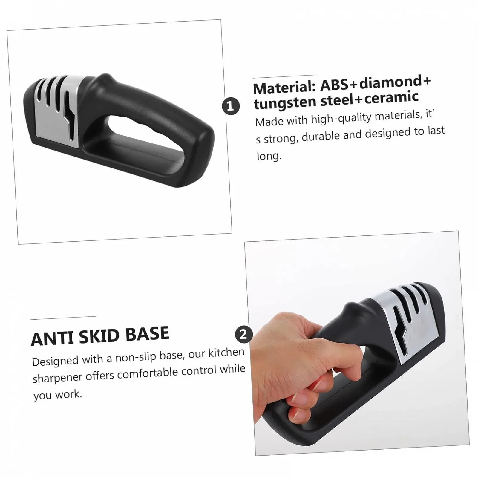 Точило для ножів VALICLUD регульоване вольфрамова сталь професійне антиковзне, фото №4