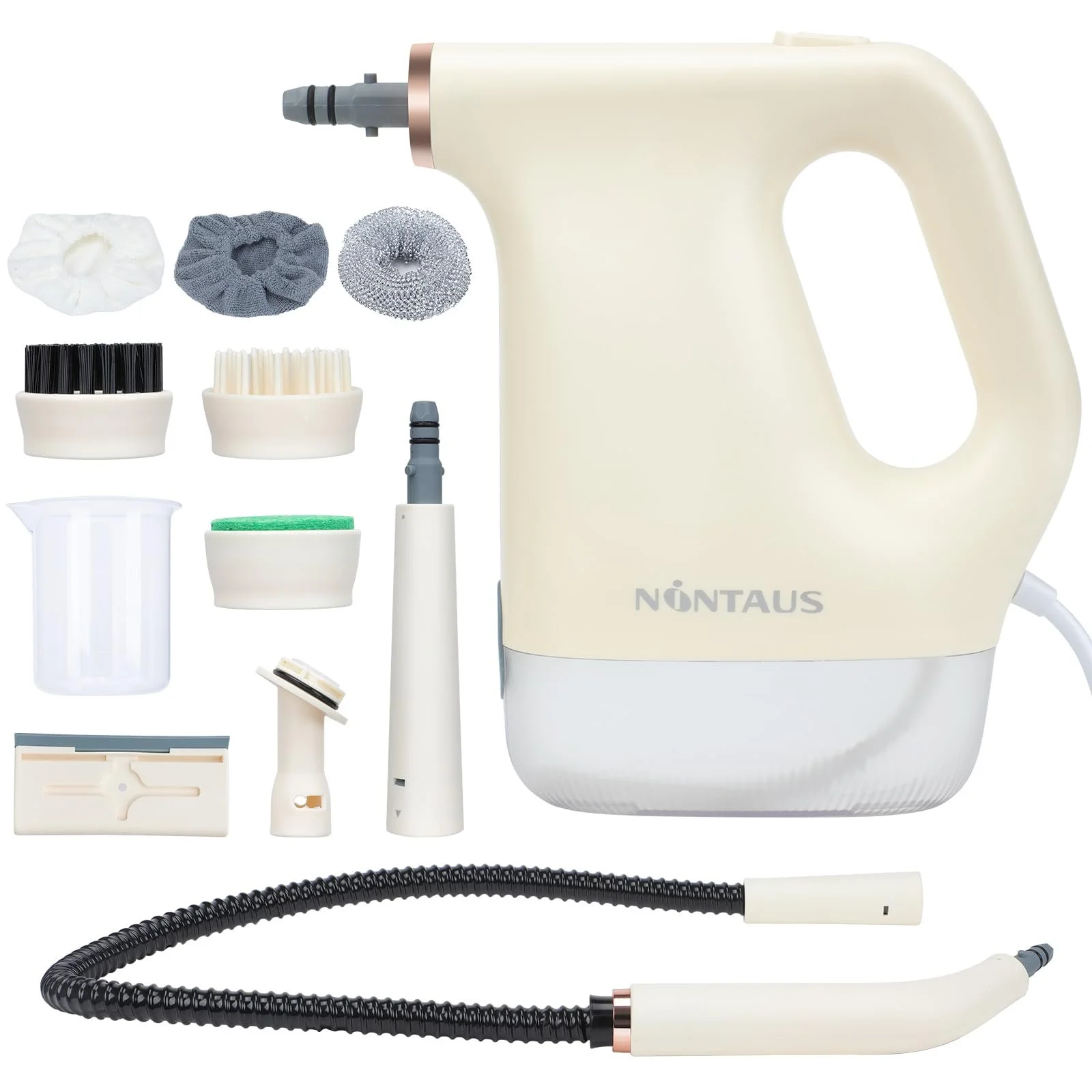 Ручний пароочисник 1200 Вт, резервуар 450 мл, багатофункціональний, 8 аксесуарів, фото №1
