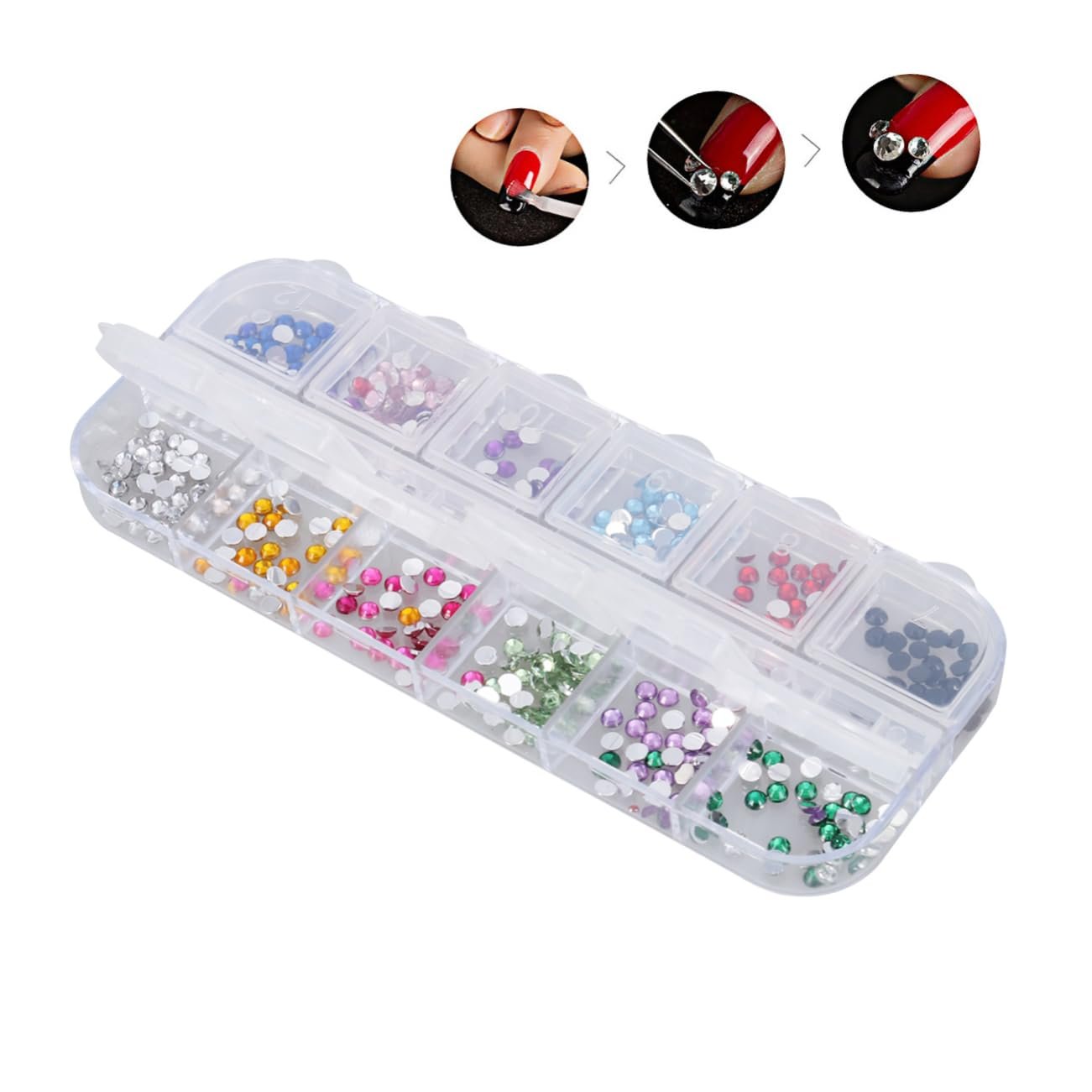 Набор страз для ногтей 12 шт., фото №4