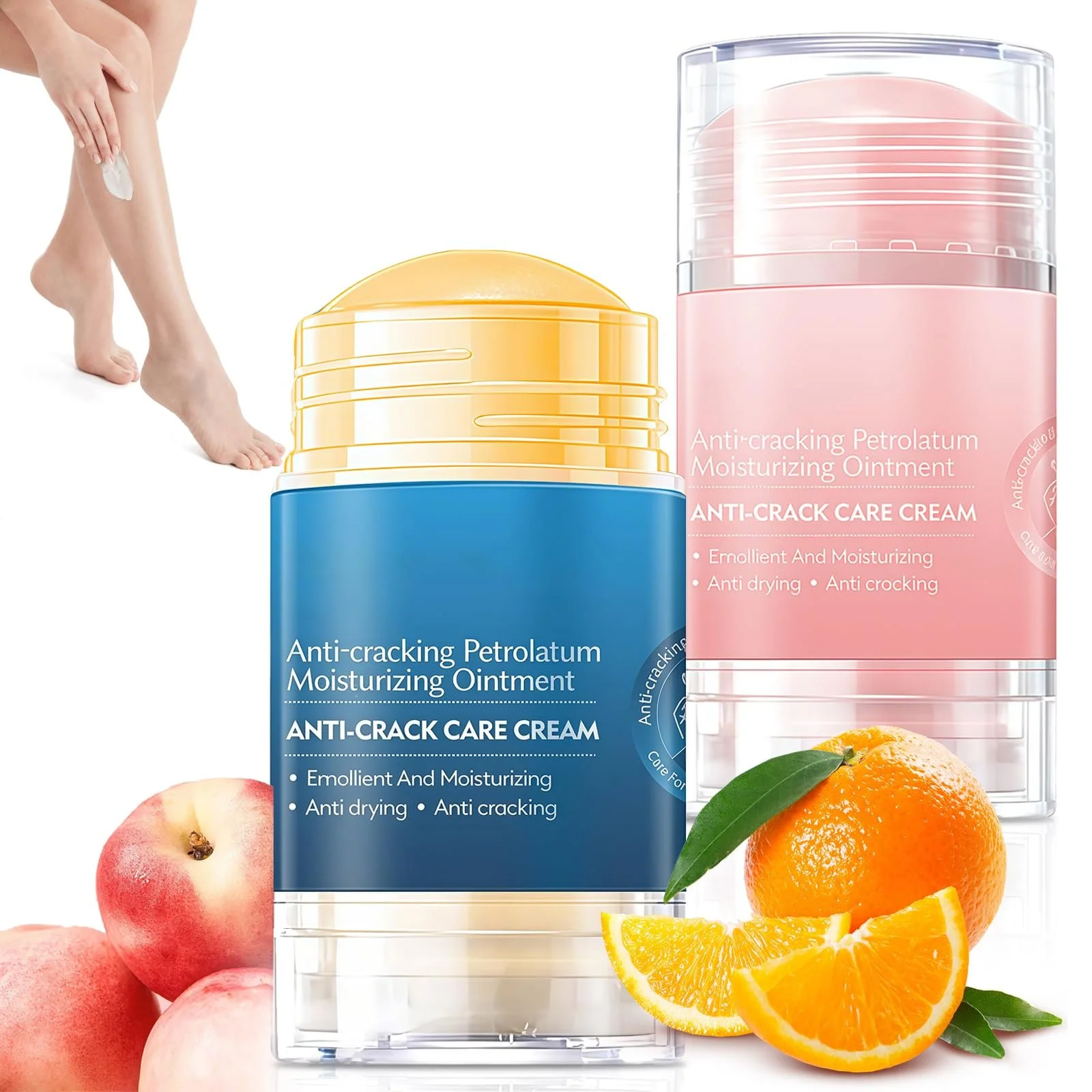 Крем для ног 2 шт для очень сухой кожи с маслом ши и кокосовым маслом против трещин, фото №1