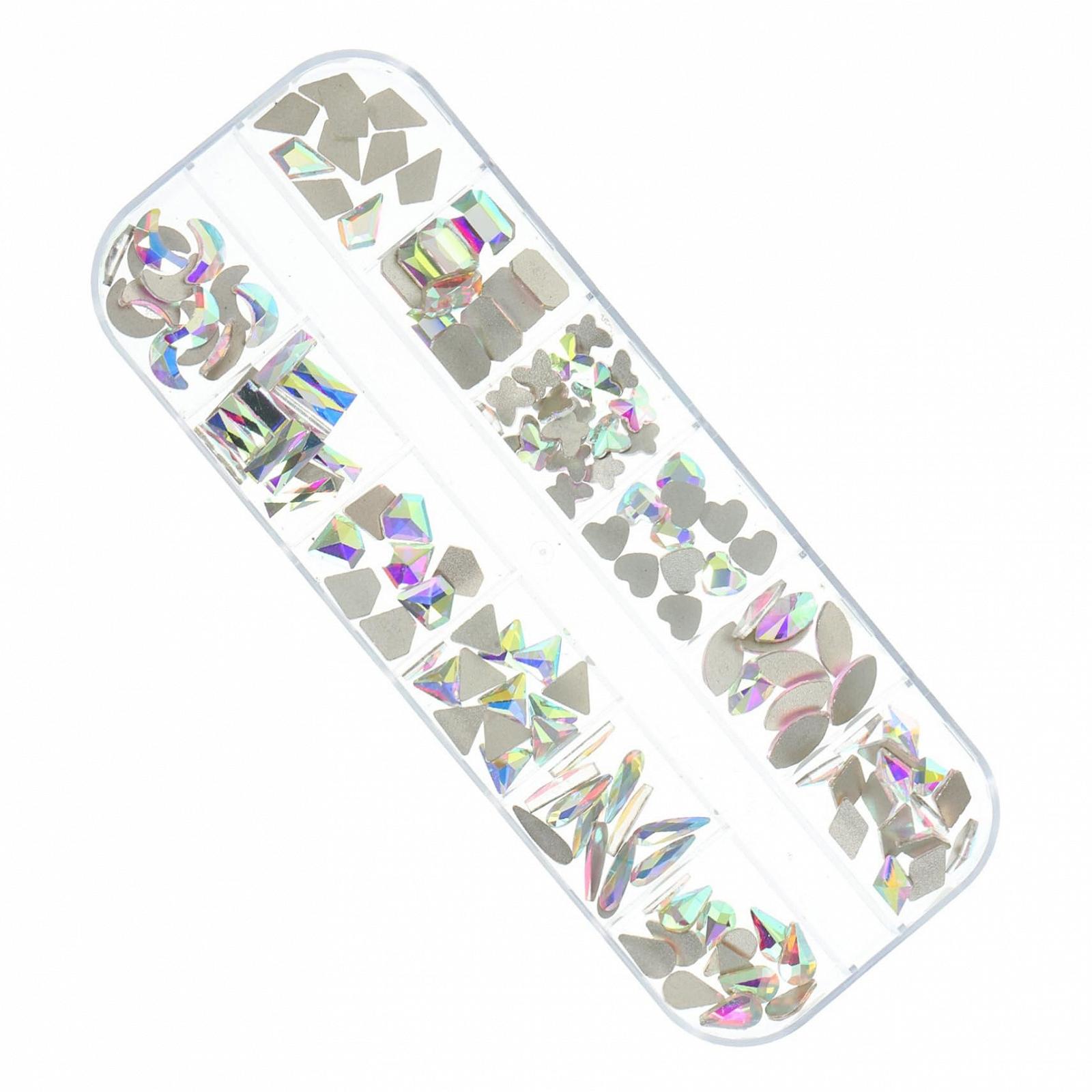 Стразы для ногтей COHEALI, 1 коробка, украшения для ногтей, стеклянные плоские стразы, аксессуары, бриллианты для ногтей, фото №1