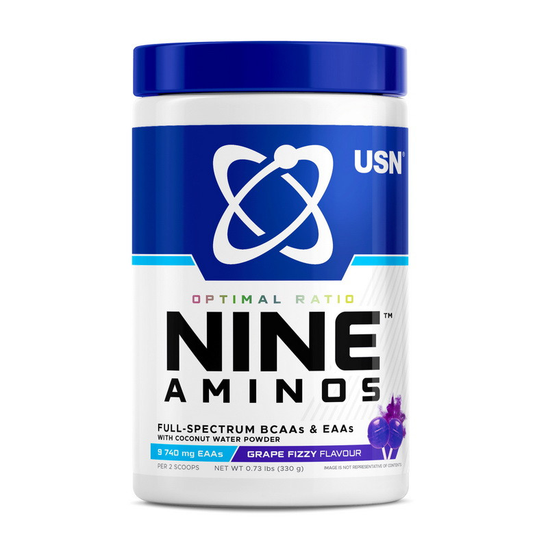 Nine Aminos 330 g grape fizzy, фото №1