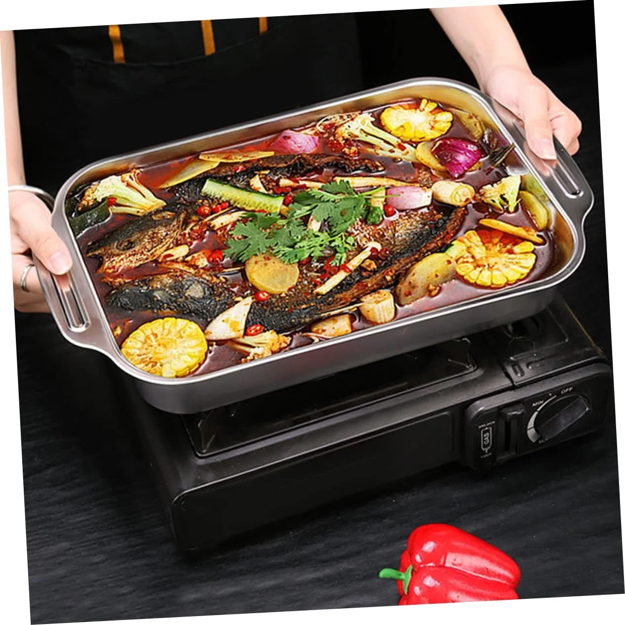 Противень для запекания VALICLUD Прямоугольный термостойкий эмалированный, фото №6