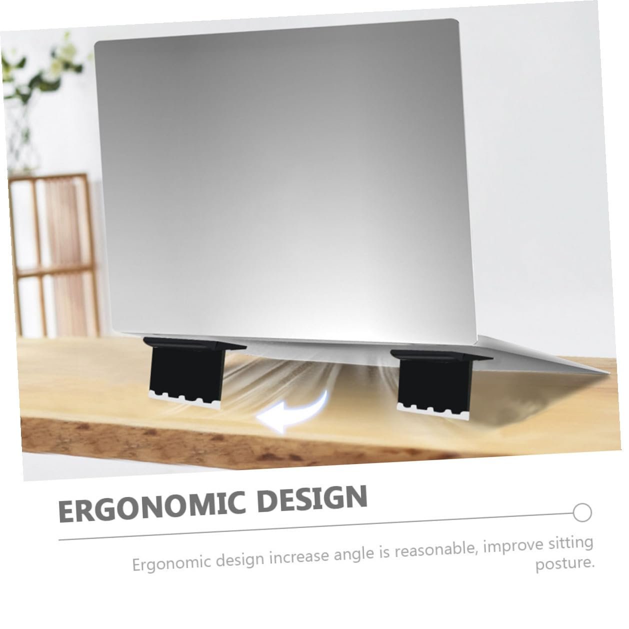 Підставка для ноутбука портативна, складана, маленька (2 шт. в упаковці) Чорний, фото №2