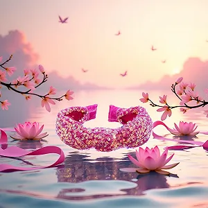 Обруч Розовый Блестящий для Девушек и Женщин synthetic.ua - Фото 1