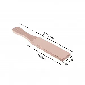 Точилка шкіряна 10.83 дюйма двостороння з дерев'яною ручкою для ножів та стамесок synthetic.ua - Фото 1