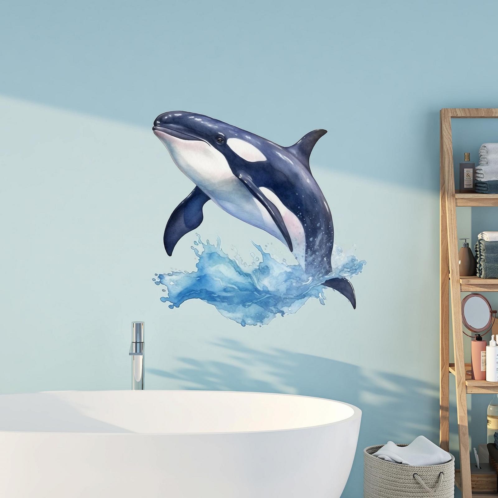 Наклейка на стіну GRAZDesign Orca для ванної кімнати Північне море 58 x 57 см, фото №2