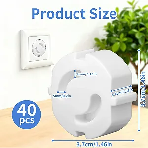 Заглушки для розеток от детей 40 шт. ABS-пластик Белый synthetic.ua - Фото 1