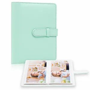 Купить Фотоальбом Мини Премиум веганская кожа 10 x 15 см 68 карманов Мятно-зеленый - Фото 1 Фотоальбом Мини Премиум веганская кожа 10 x 15 см 68 карманов Мятно-зеленый - Фото 1