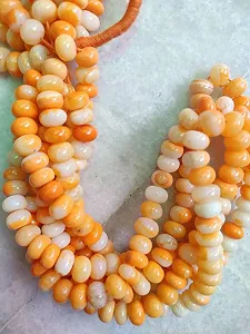 Намистини Опал Жовто-оранжевий Круглі Гладкі 9 мм synthetic.ua - Фото 1