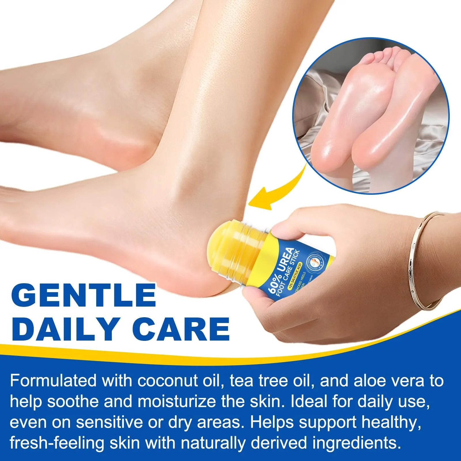 Крем для ног с мочевиной 60% в стике для потрескавшихся пяток и удаления мозолей (Упаковка из 2 шт.), фото №7 Крем для ног с мочевиной 60% в стике для потрескавшихся пяток и удаления мозолей (Упаковка из 2 шт.), фото №7