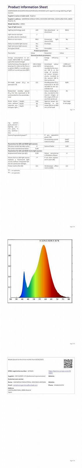 Настільна лампа LED Klighten 2 шт. Бездротова Акумуляторна IP54 Чорний, фото №12