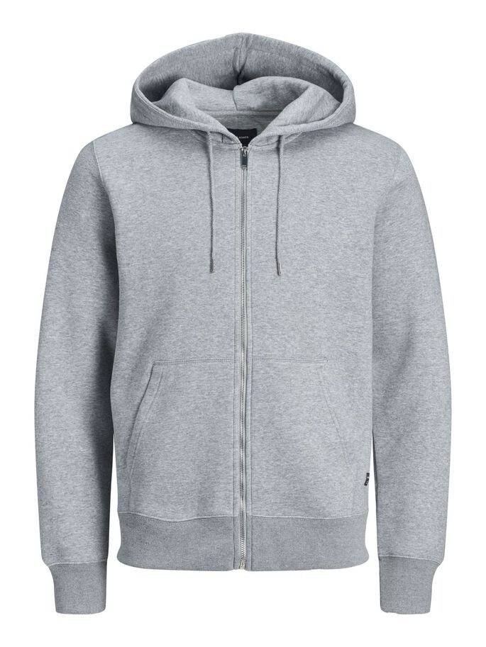 Світшот Jack&Jones BASIC SWEAT ZIP HOOD NOOS 12191895 REG FIT Сірий L, фото №1
