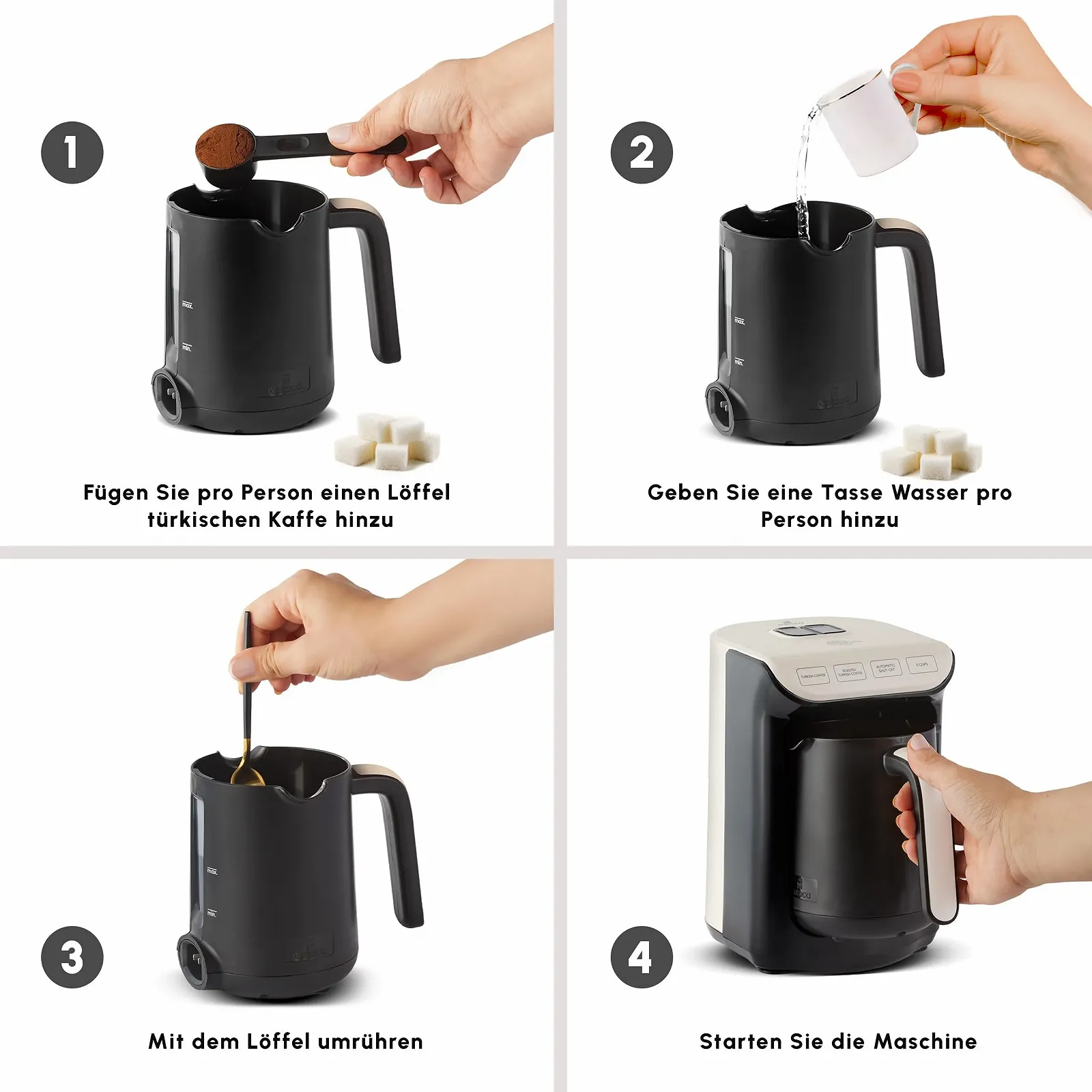Кавоварка турецька KARACA Hatır Roast Cream, 5 чашок, 535 Вт, фото №7 Кавоварка турецька KARACA Hatır Roast Cream, 5 чашок, 535 Вт, фото №7