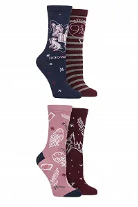 Шкарпетки SockShop Жіночі Harry Potter Hogwarts Бавовняні - 4 пари - Фото 1