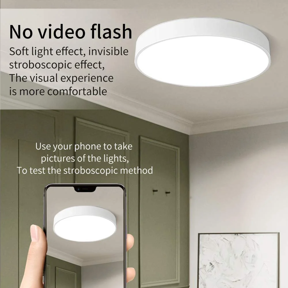 Світильник стельовий Ultra-Thin Диммерний Круглий 18-36W Білий Чорний Рожевий, фото №3