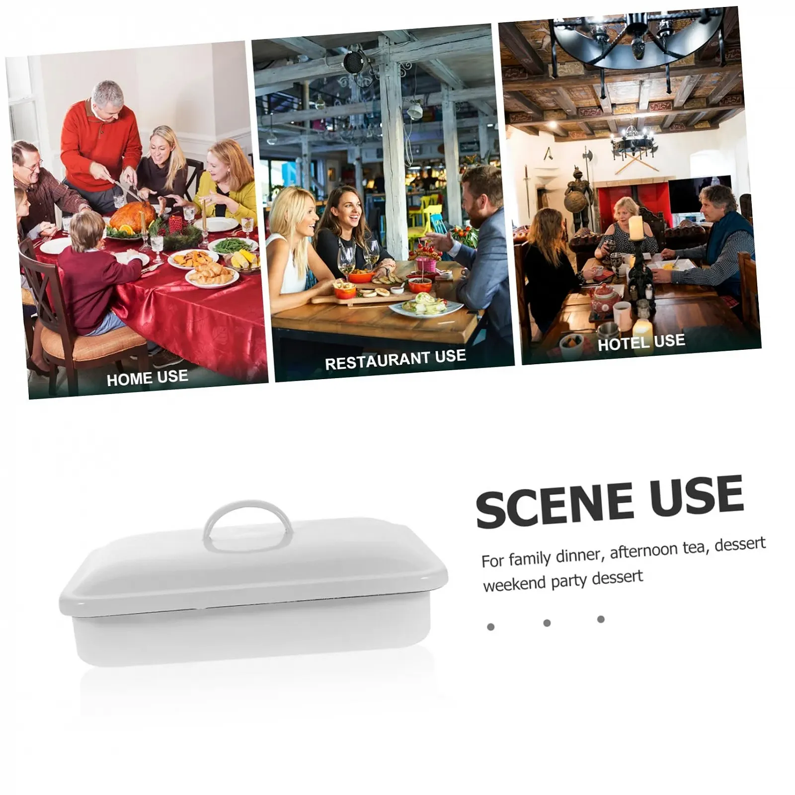 Форма для запекания Roti эмалированная с решеткой и крышкой белая, фото №7 Форма для запекания Roti эмалированная с решеткой и крышкой белая, фото №7