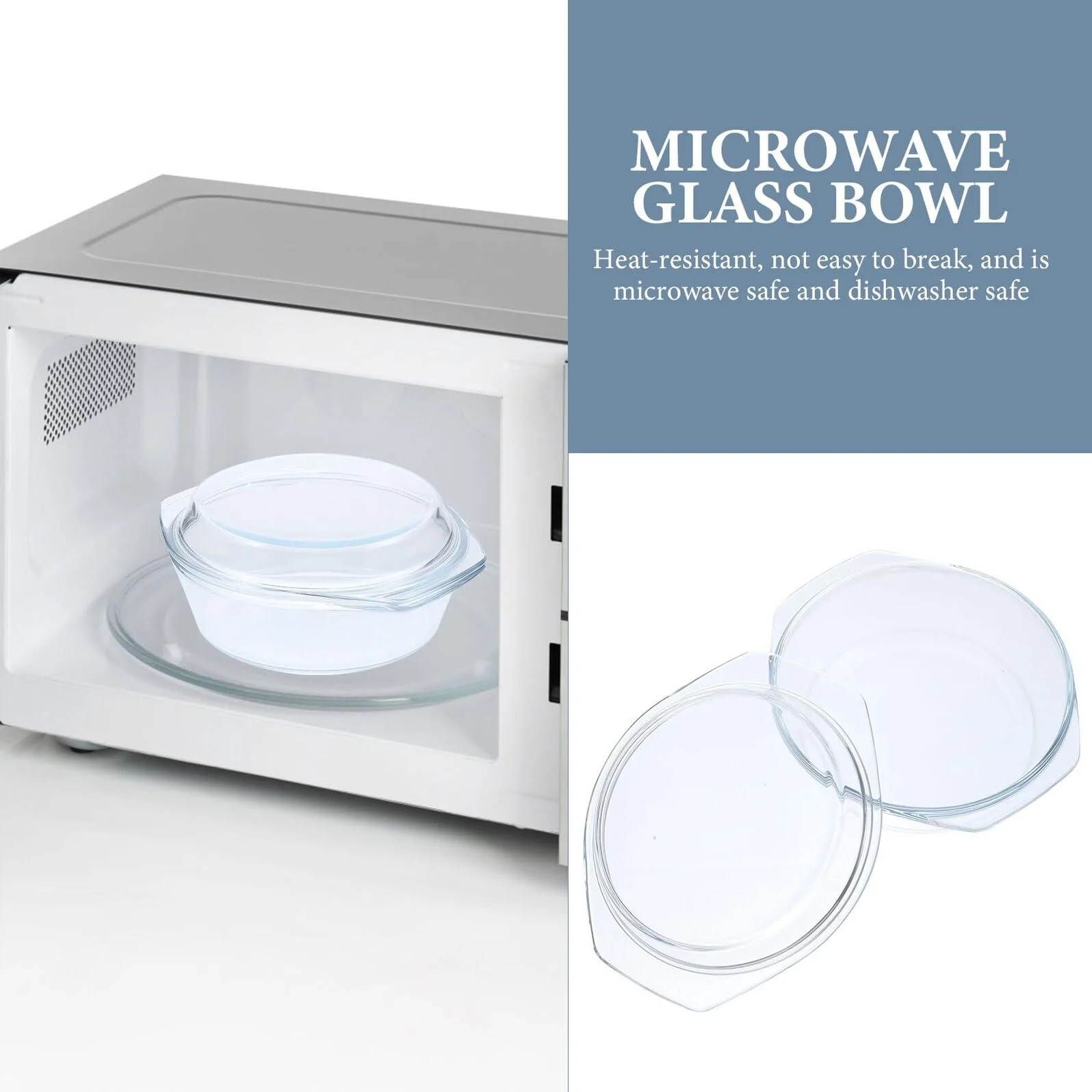 Форма для запікання скляна з кришкою прозора штабельована, фото №7