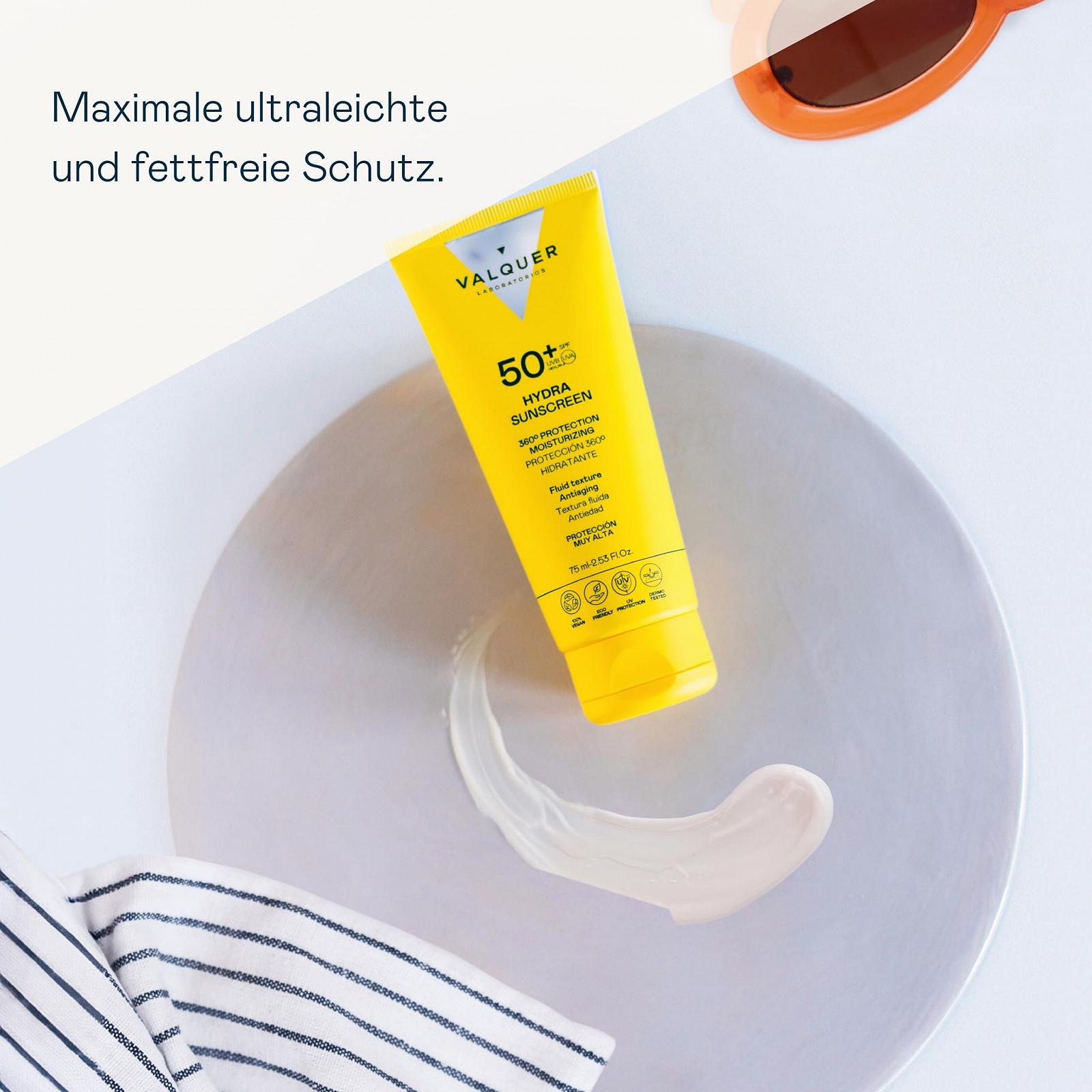 Крем для лица Valquer Laboratorios Hydra Sunscreen SPF 50+ Увлажняющий и антивозрастной, фото №3