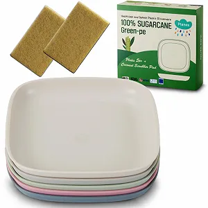 Дитячі тарілки ZUCKERROHR Набір 5 штук (20 см) Сірий Рожевий - Фото 1