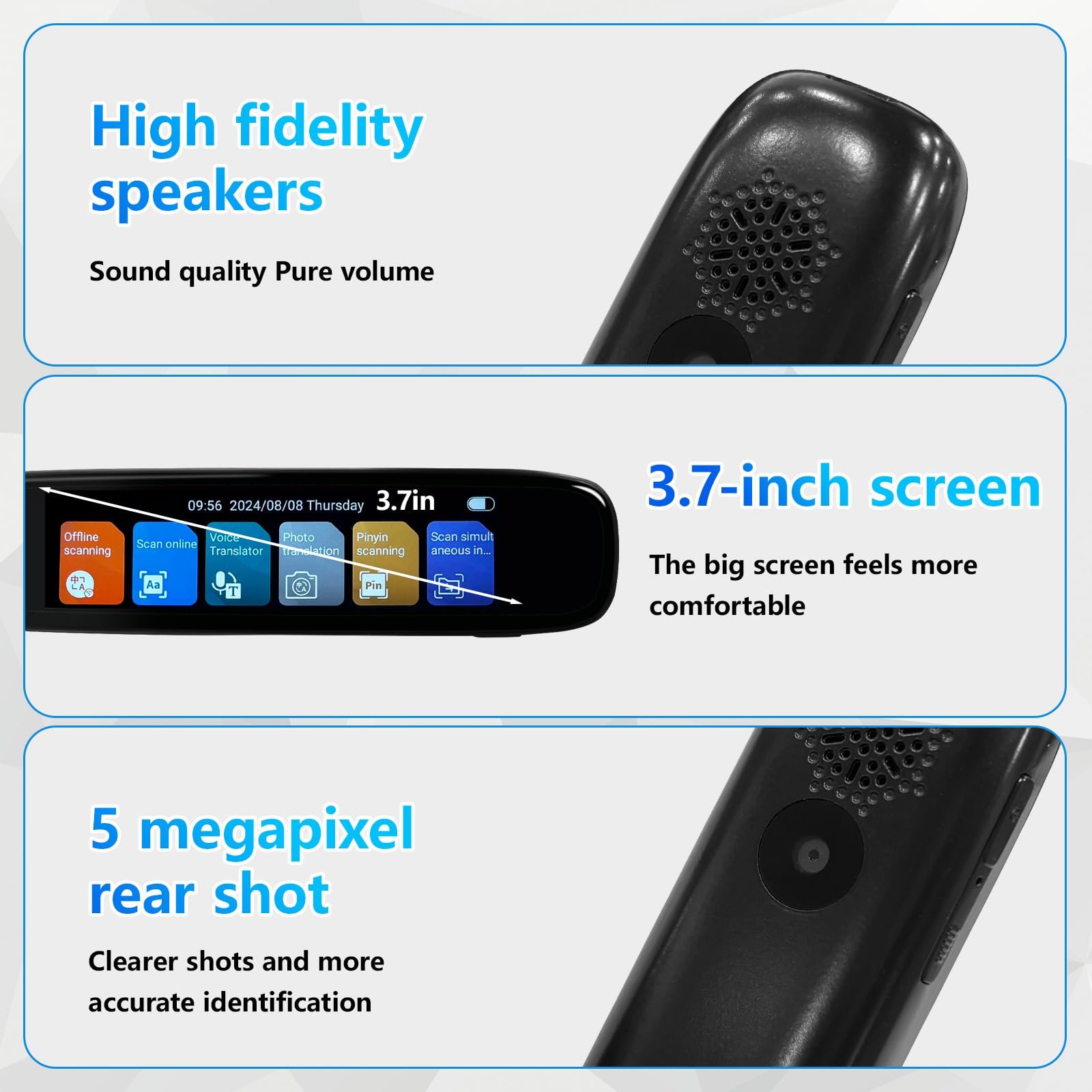 Ручка-переводчик WingFly Scan, 3.7-дюймовый сенсорный экран, интеллектуальная, фото №7
