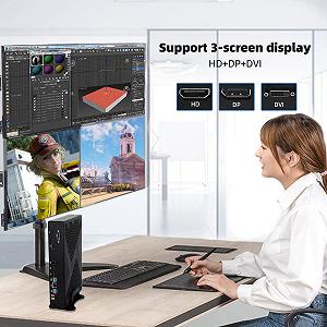 Міні ПК Gaming GeForce GTX 1650 Core i7 10870H DDR4 32GB RAM 1TB SSD Windows 11 Pro DP DVI HD Triple Output Dual Band WiFi 6 synthetic.ua - Фото 1