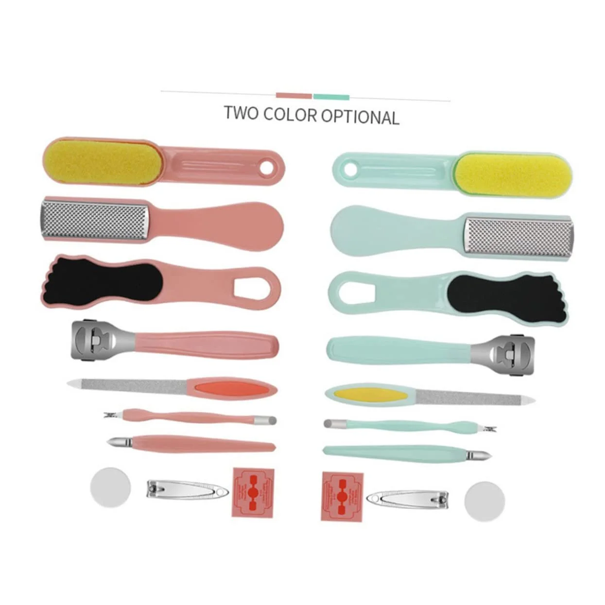 Набор инструментов для педикюра Healvian, 10 предметов, розовый, фото №1 Набор инструментов для педикюра Healvian, 10 предметов, розовый, фото №1